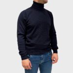 Dolcevita Filippo De Laurentiis in Pura Lana Cashmere Blu art. DV1ML CA12R 890