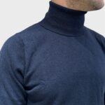 Dolcevita Filippo De Laurentiis in Pura Lana Cashmere Blu art. DV1ML CA12R 890 - immagine 3