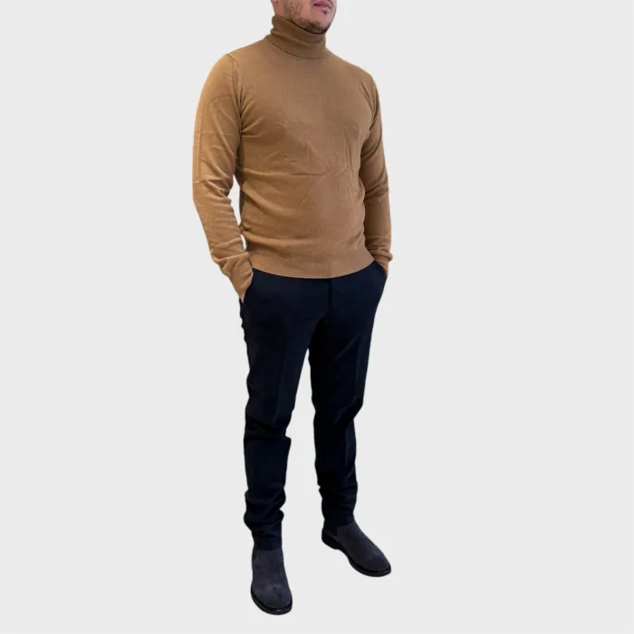 Dolcevita Filippo De Laurentiis in Pura Lana Cashmere Cammello art. DV1ML CA12R 090, foto 3 di 3