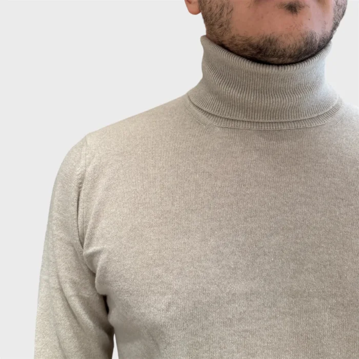 Dolcevita Filippo De Laurentiis in Pura Lana Cashmere Beige art. DV1ML CA12R 040, foto 3 di 3