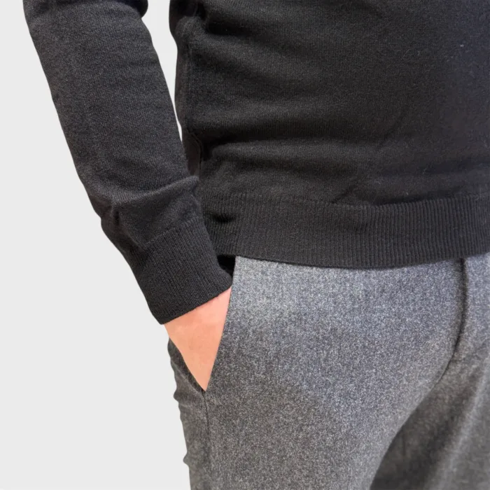 Dolcevita Filippo De Laurentiis in Pura Lana Cashmere Nero art. DV1ML CA12R 990, foto 2 di 2