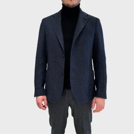 Giacca Lardini Principe Di Galles Blu Nero Art. IV528AE IVSF63514 851NE