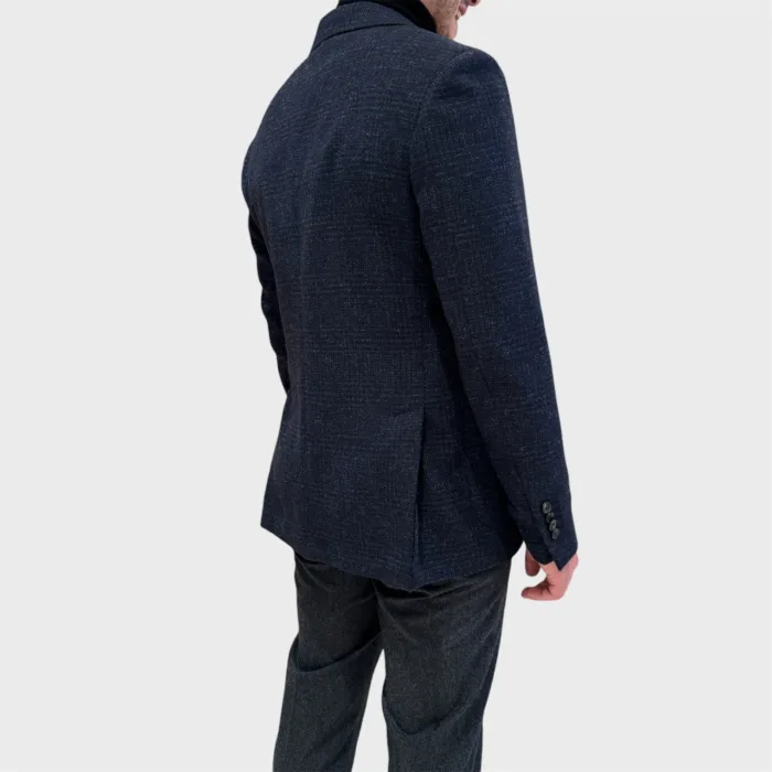 Giacca Lardini Principe Di Galles Blu Nero Art. IV528AE IVSF63514 851NE, foto 3 di 3