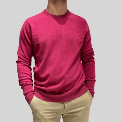 Maglione Girocollo Drumohr in Pura Lana Cashmere Fucsia art. D1K103 346
