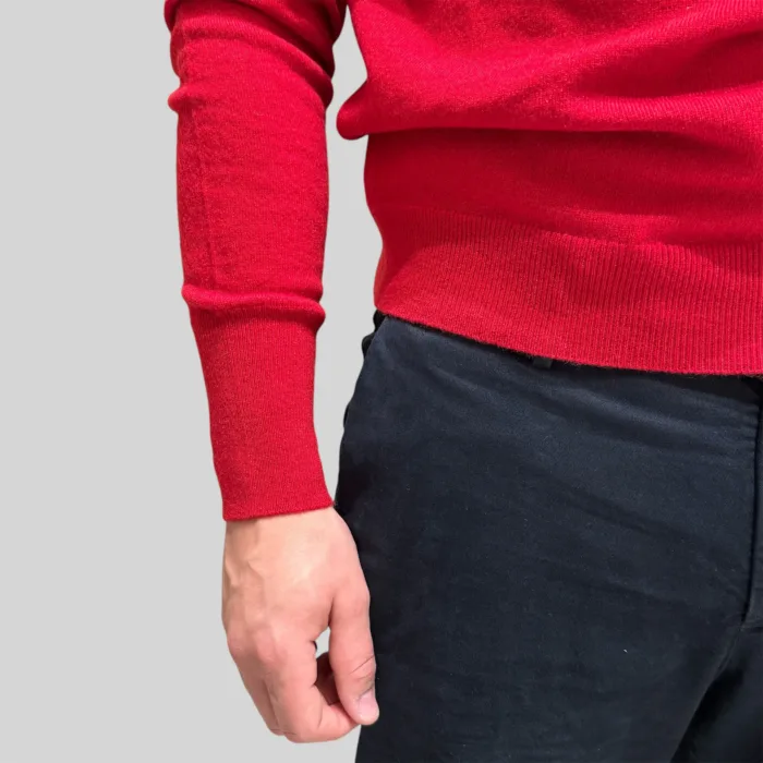 Maglione Girocollo Drumohr in Pura Lana Cashmere Rosso art. D1K103 361, foto 2 di 2