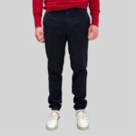Pantaloni con Elastico in vita e Tasca a Filo Michael Coal Blu art. Brad Plus One More Size 2505 Lungo