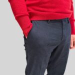 Pantaloni con Elastico in vita e Tasca a Filo Michael Coal Blu art. Brad Plus One More Size 2505 Lungo - immagine 2
