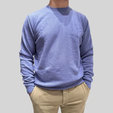 Maglione Girocollo Filippo De Laurentiis in Pura Lana Cashmere Glicine art. GC1ML CA12R 820