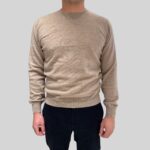 Maglione Girocollo Filippo De Laurentiis in Pura Lana Cashmere Sabbia art. GC1ML CA12R 060
