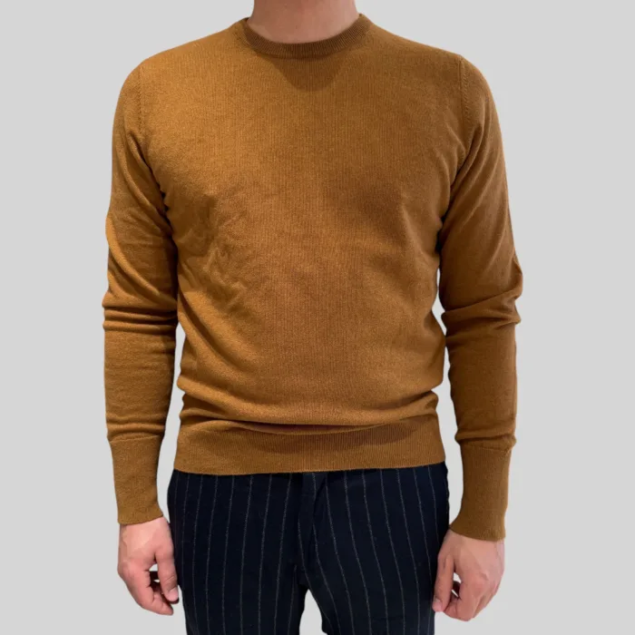 Maglione Girocollo Drumohr in Pura Lana Cashmere Cammello art. D1K103 551, foto 1 di 2