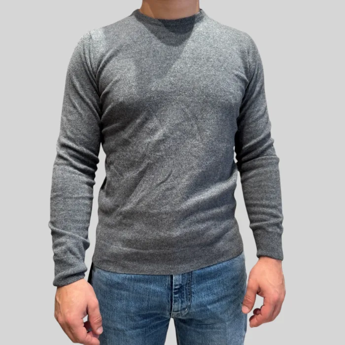 Maglione Girocollo Filippo De Laurentiis in Misto Lana Cashmere Grigio Medio art. GC1ML WC12R 930, foto 1 di 2