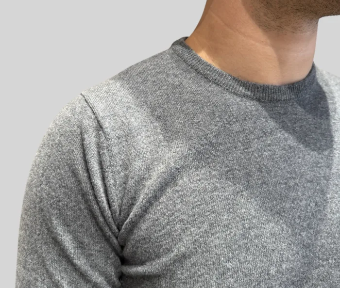 Maglione Girocollo Filippo De Laurentiis in Misto Lana Cashmere Grigio Medio art. GC1ML WC12R 930, foto 2 di 2