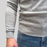 Maglione Girocollo Filippo De Laurentiis in Misto Lana Cashmere Grigio Perla art. GC1ML WC12R 900 - immagine 2