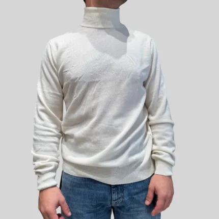 Dolcevita  Filippo De Laurentiis in Misto Lana Cashmere Bianco art. DV1ML WC12R 020