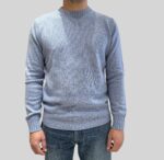 Maglione Girocollo Filippo De Laurentiis in Pura Lana Cashmere Finezza 7 Azzurro art. GC3ML BC7R 800