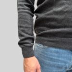 Maglione Girocollo Filippo De Laurentiis in Misto Lana Cashmere Grigio Antracite art. GC1ML WC12R 980 - immagine 2