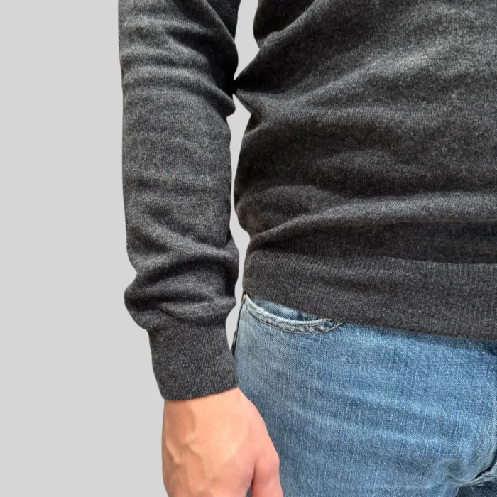 Maglione Girocollo Filippo De Laurentiis in Misto Lana Cashmere Grigio Antracite art. GC1ML WC12R 980, foto 2 di 2