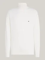 Maglione Dolcevita Uomo Cotton Cashmere Tommy Hilfiger Bianco art. MW0MW28048 YBI