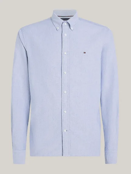 Camicia Uomo Tommy Hilfiger in Oxford Blu Regular Fit cod MW0MW35774 CI0