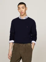 Maglione Girocollo Uomo in Lana Tommy Hilfiger Blu art. MW0MW36535 DW5 - immagine 2