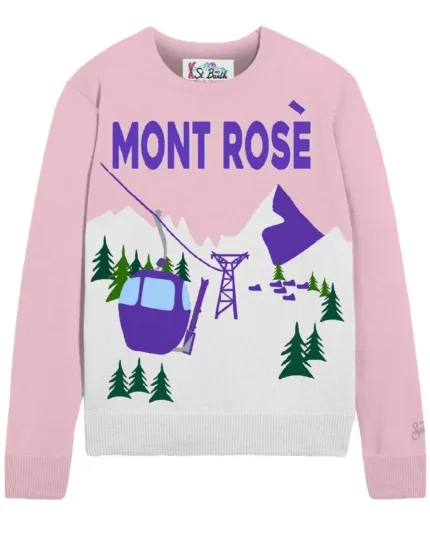 Maglione Girocollo Mc2 Saint Barth Rosa art. New Queen C Mont Rose 21