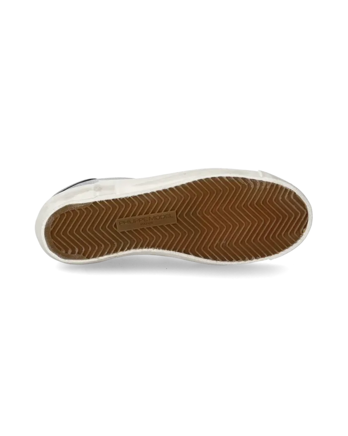 Sneakers Donna Philippe Model Paris Prsx In Pelle Laminata Argento art. PRLD MM03, foto 5 di 6