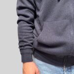 Felpa In Maglia con Cappuccio E Zip Filippo De Laurentiis in Misto Lana Cashmere Blu Notte art. FH1ML2AT WC12R 891 - immagine 2