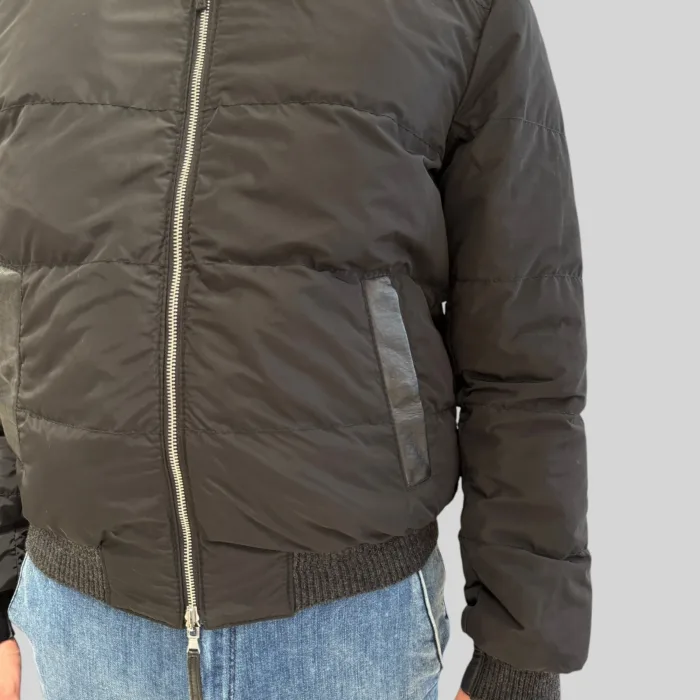 Giubbino The Jack Leathers in Pelle Nera con Cappuccio Double Face Art Jonah Reversible, foto 5 di 5