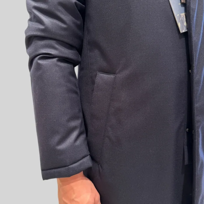 Giaccone Imbottito Uomo Richard Smith Blu e Cappuccio a Scomparsa Art Connor, foto 3 di 3