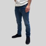 Jeans 5 Tasche Camouflage In Gabardine di Cotone Elasticizzata Lavaggio Medio Scuro art. Best Five D108 A908