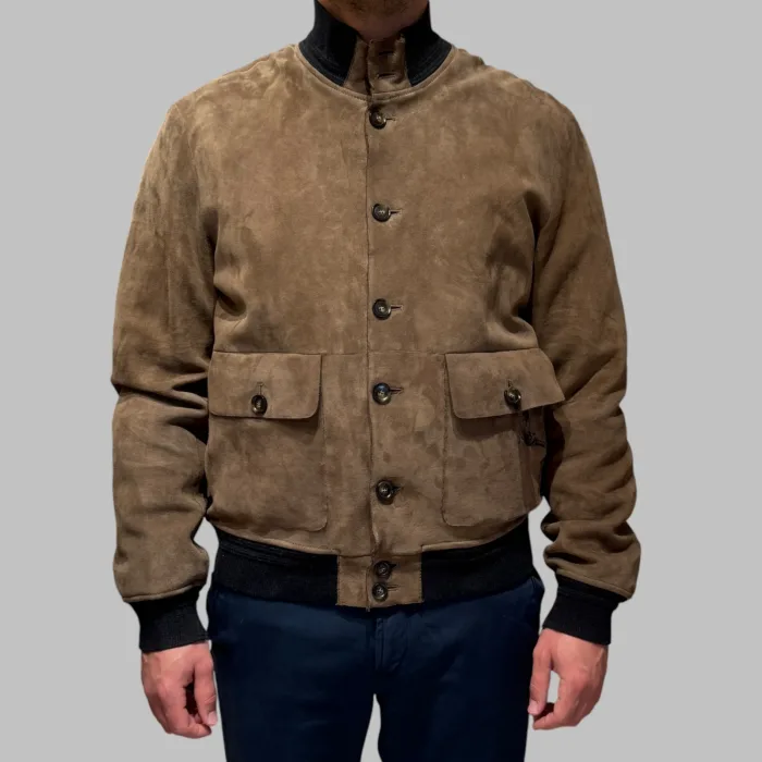 Giacca The Jack Leathers In Renna Beige Con Imbottitura Interna Staccabile Art Riverside, foto 1 di 2