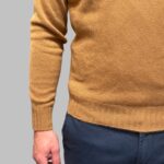 Maglione Girocollo Filippo De Laurentiis in Misto Lana Cashmere Finezza 7 Cammello art. GC3ML WC7R 090 - immagine 2