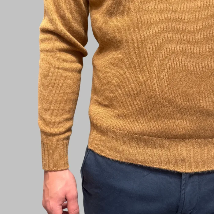 Maglione Girocollo Filippo De Laurentiis in Misto Lana Cashmere Finezza 7 Cammello art. GC3ML WC7R 090, foto 2 di 2