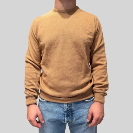 Maglione Girocollo Filippo De Laurentiis in Misto Lana Cashmere Cammello art. GC1ML WC12R 060