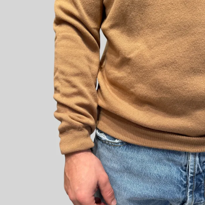 Maglione Girocollo Filippo De Laurentiis in Misto Lana Cashmere Cammello art. GC1ML WC12R 060, foto 2 di 2