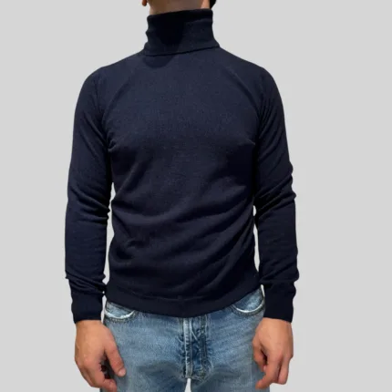Dolcevita Filippo De Laurentiis in Misto Lana Cashmere Blu art. DV1ML WC12R 890