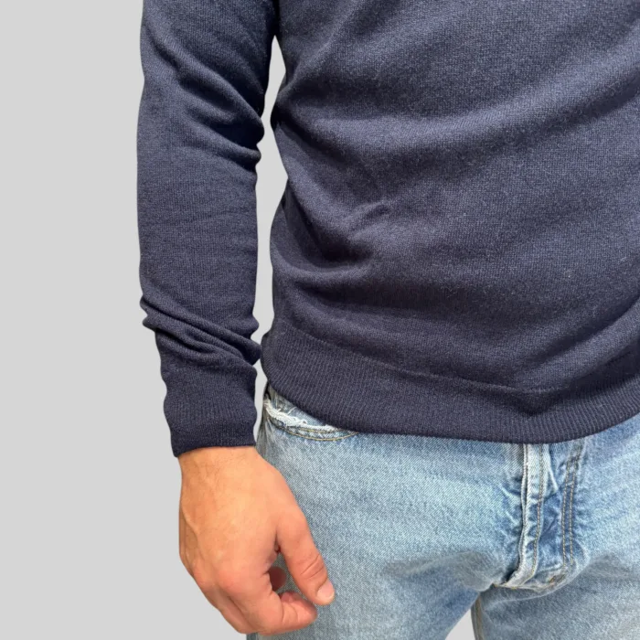 Dolcevita Filippo De Laurentiis in Misto Lana Cashmere Blu art. DV1ML WC12R 890, foto 2 di 2