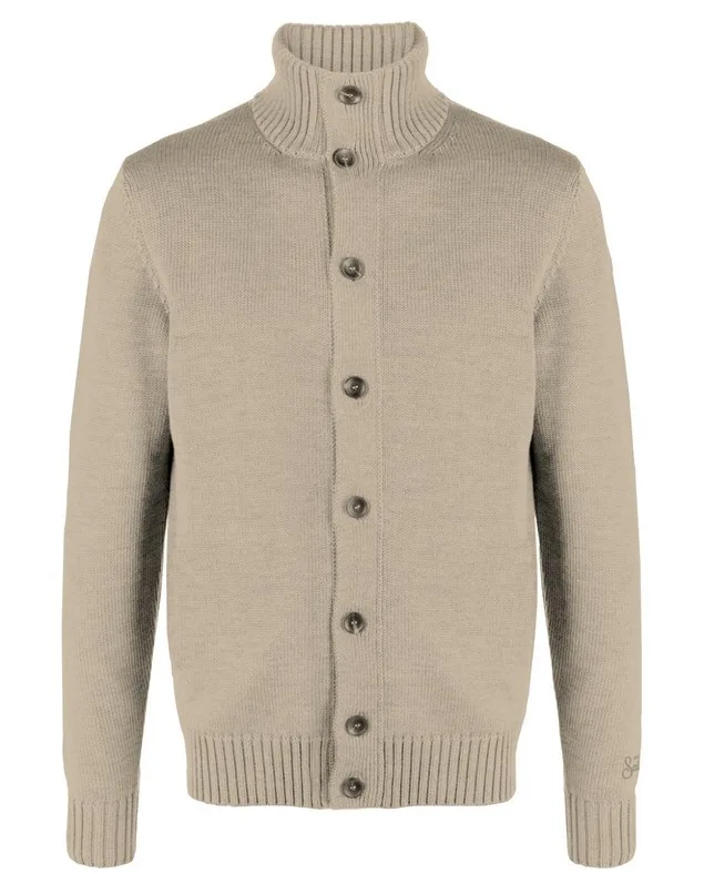 Cardigan Con Bottoni Mc2 Saint Barth Beige art. Savile Light Merino 11 Beige, foto 1 di 1