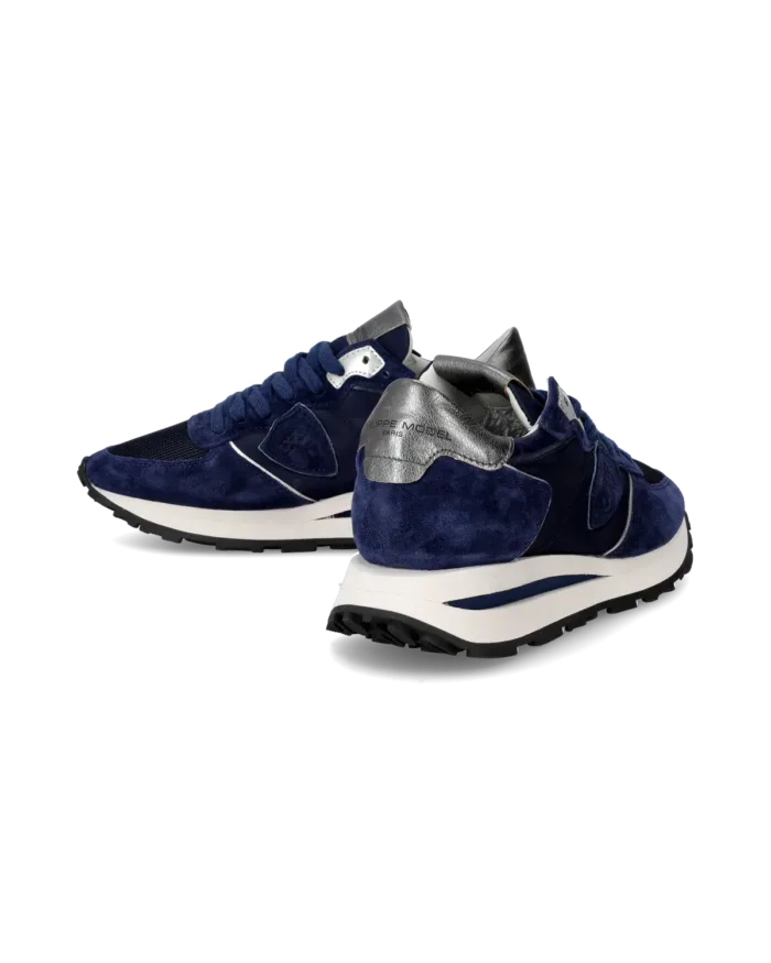 Sneakers Donna Philippe Model Tropez Haute In Camoscio Blu cod. TKLD W001, foto 6 di 6