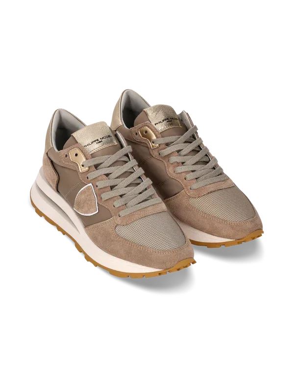 Sneakers Donna Philippe Model Tropez Haute In Camoscio Tortora cod. TKLD W014, foto 2 di 6