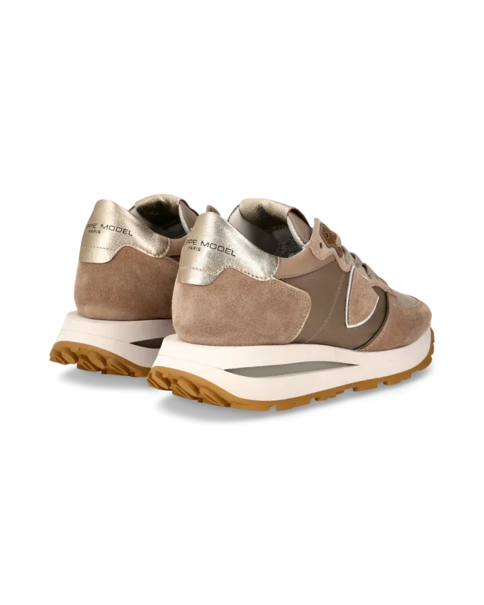 Sneakers Donna Philippe Model Tropez Haute In Camoscio Tortora cod. TKLD W014, foto 3 di 6