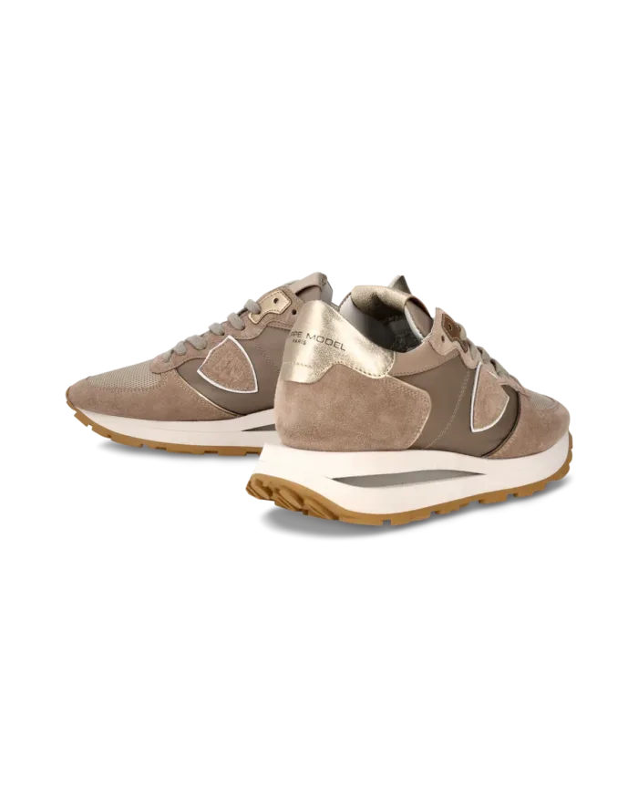Sneakers Donna Philippe Model Tropez Haute In Camoscio Tortora cod. TKLD W014, foto 6 di 6