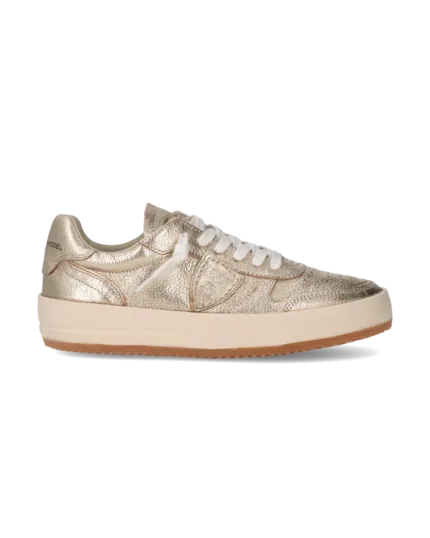 Sneakers Donna Philippe Model Paris Nice In Pelle Oro art. VNLD M001