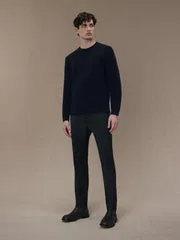 Maglione Uomo RRD Bouclè Round Knit Blu in Lana Art. W24163 Col 60, foto 3 di 5