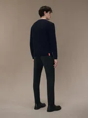 Maglione Uomo RRD Bouclè Round Knit Blu in Lana Art. W24163 Col 60, foto 4 di 5
