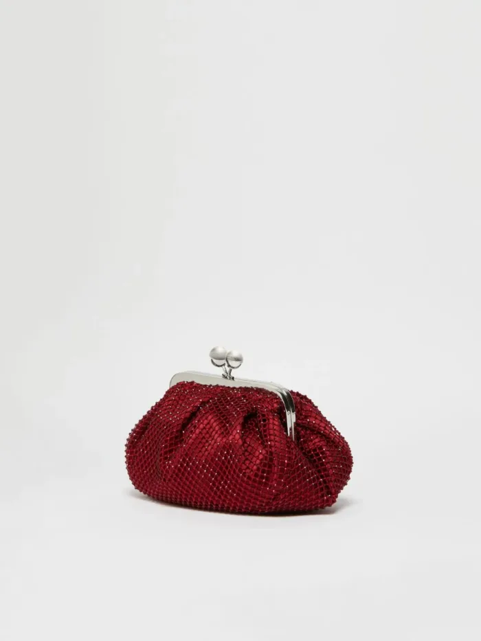 Borsa Weekend MaxMara pasticcino bag small in rete strass rubino art. EDITA, foto 2 di 5