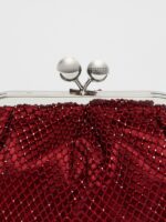 Borsa Weekend MaxMara pasticcino bag small in rete strass rubino art. EDITA - immagine 5