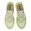 Sneakers Autry Donna Medalist Low in Pelle Bicolor Bianca Verde art. AULW WB42, foto 3 di 4