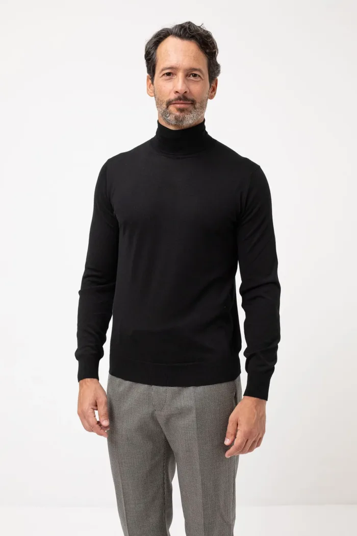 Dolcevita Filippo De Laurentiis in Lana Merino Nero art. DV1ML RM16R 990, foto 1 di 1