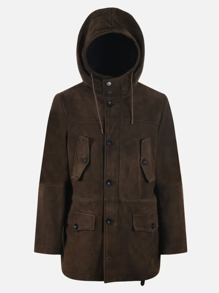 Parka The Jack Leathers In Pelle Marrone Art Stockholm, foto 2 di 3